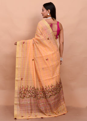 Multicolor Tissue Silk Saree With Blouse Piece