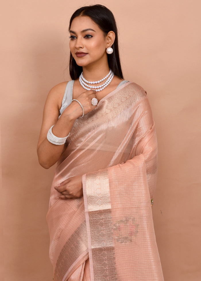 Multicolor Tissue Silk Saree With Blouse Piece