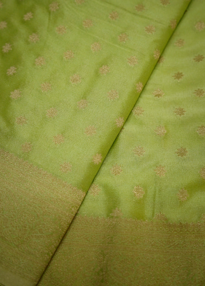 Green Georgette Saree Without Blouse Piece