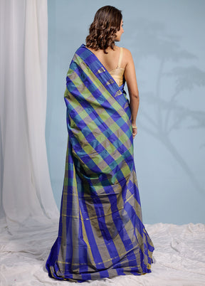 Green Kanjivaram Silk Saree With Blouse Piece - Indian Silk House Agencies