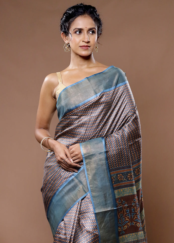 Multicolor Tussar Silk Saree With Blouse Piece - Indian Silk House Agencies