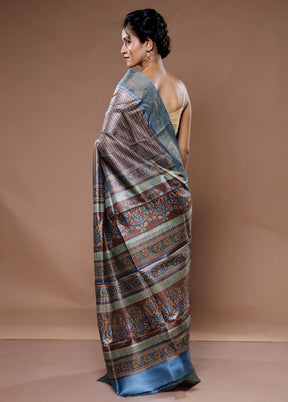 Multicolor Tussar Silk Saree With Blouse Piece - Indian Silk House Agencies