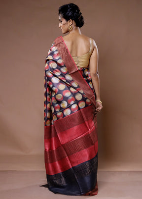 Multicolor Tussar Silk Saree With Blouse Piece - Indian Silk House Agencies