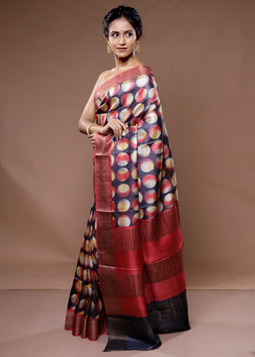 Multicolor Tussar Silk Saree With Blouse Piece - Indian Silk House Agencies