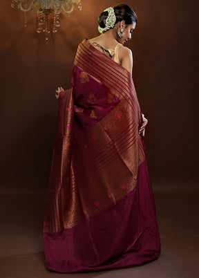 Pink Dupion Silk Saree With Blouse Piece