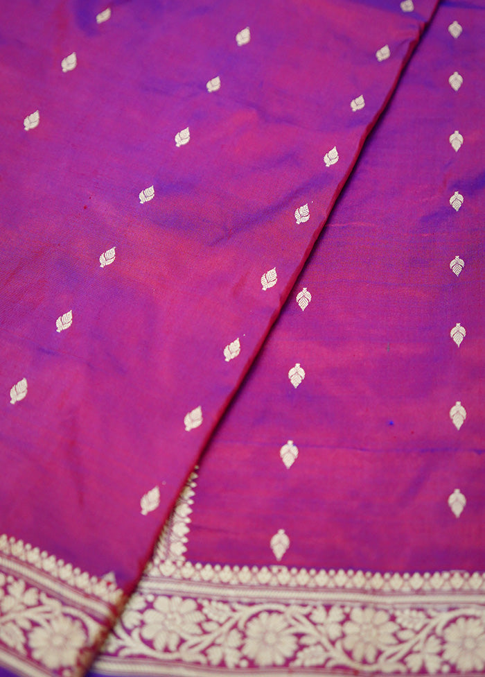 Pink Katan Silk Saree Without Blouse Piece