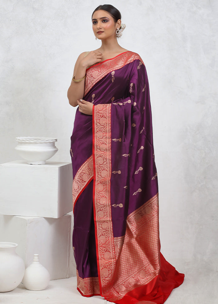 Pink Katan Pure Silk Saree With Blouse Piece