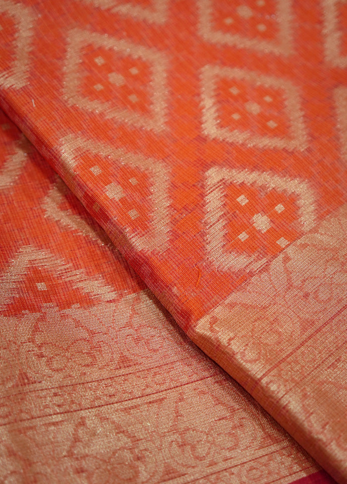 Pink Cotton Saree Without Blouse Piece - Indian Silk House Agencies