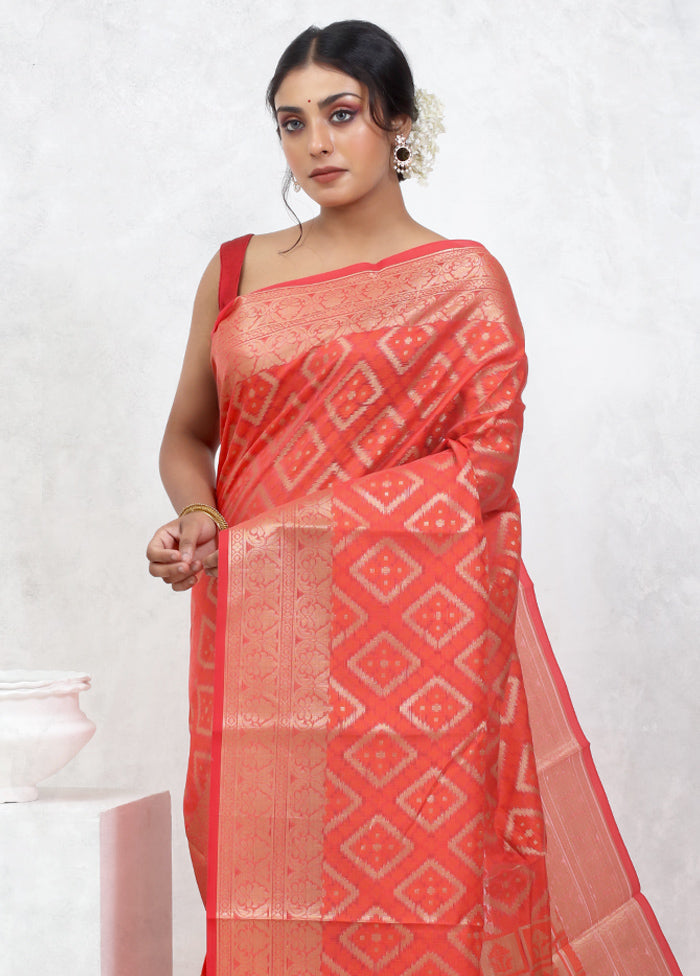 Pink Kota Cotton Saree With Blouse Piece - Indian Silk House Agencies