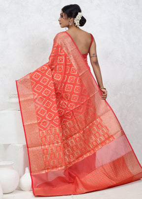 Pink Kota Cotton Saree With Blouse Piece - Indian Silk House Agencies