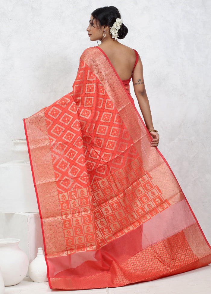 Pink Kota Cotton Saree With Blouse Piece - Indian Silk House Agencies