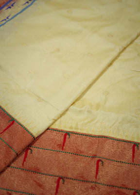 Yellow Kanjivaram Pure Silk Saree Without Blouse Piece