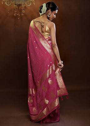 Pink Georgette Saree With Blouse Piece - Indian Silk House Agencies