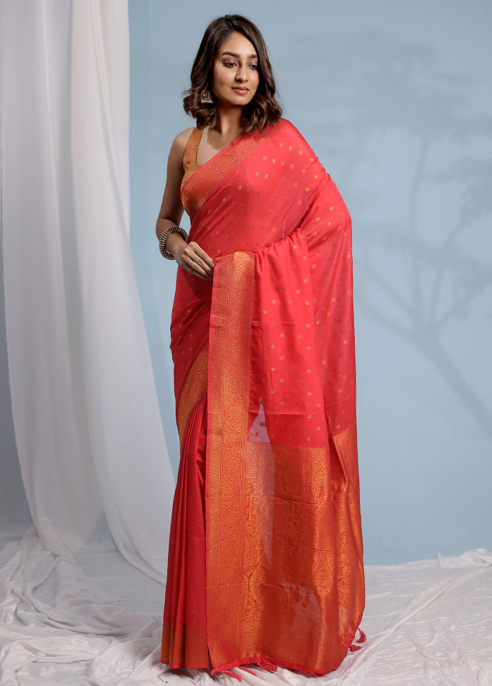 Pink Georgette Saree With Blouse Piece - Indian Silk House Agencies