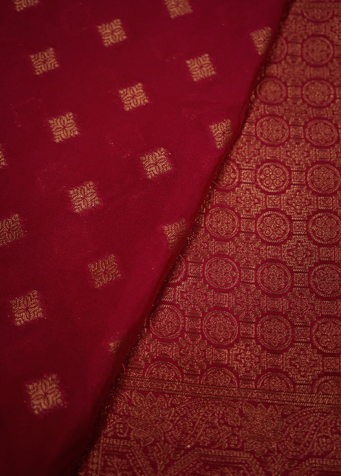 Pink Dupion Silk Saree With Blouse Piece - Indian Silk House Agencies