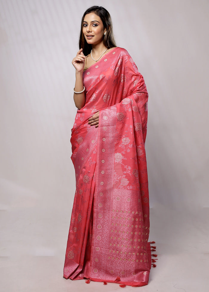 Pink Georgette Saree With Blouse Piece - Indian Silk House Agencies