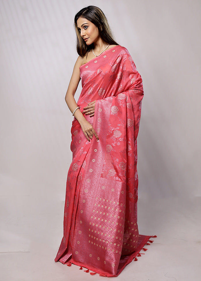 Pink Georgette Saree With Blouse Piece - Indian Silk House Agencies