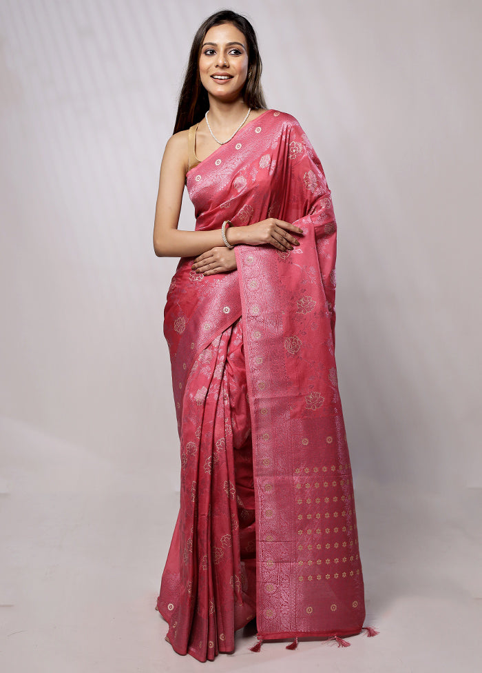 Pink Georgette Saree With Blouse Piece - Indian Silk House Agencies