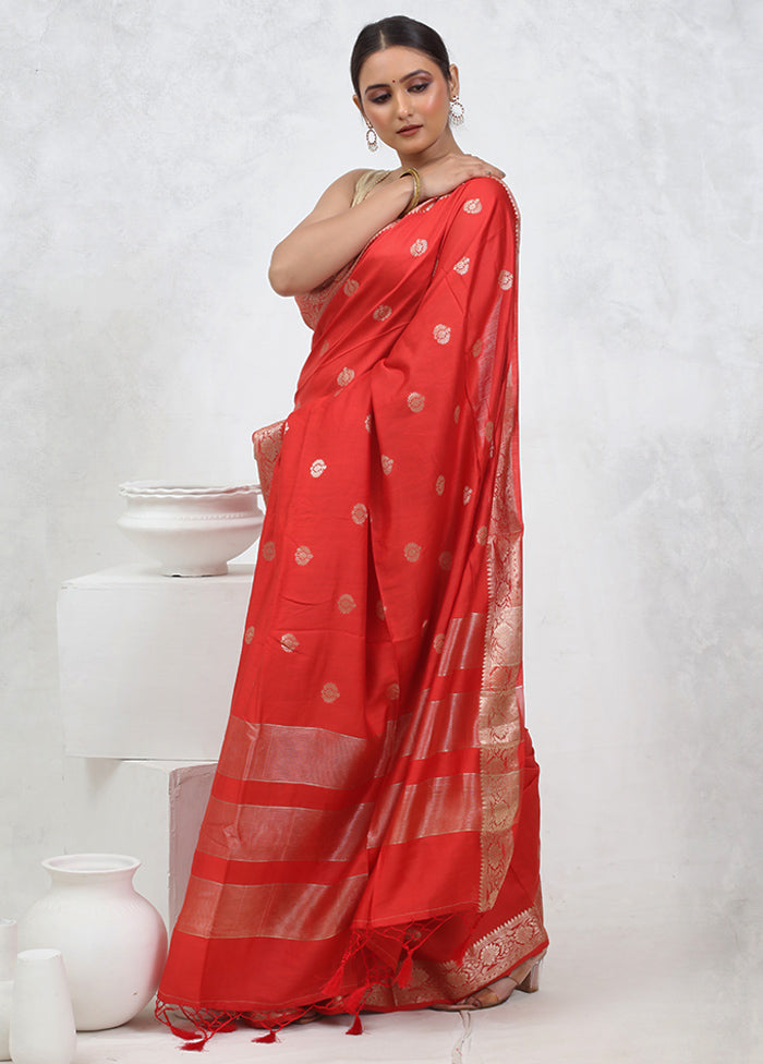 Pink Cotton Saree With Blouse Piece - Indian Silk House Agencies