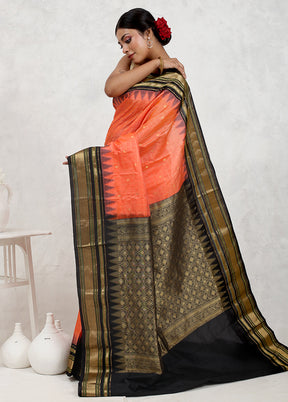 Pink Gadwal Pure Silk Saree Without Blouse Piece - Indian Silk House Agencies