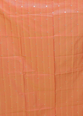 Orange Uppada Silk Saree With Blouse Piece