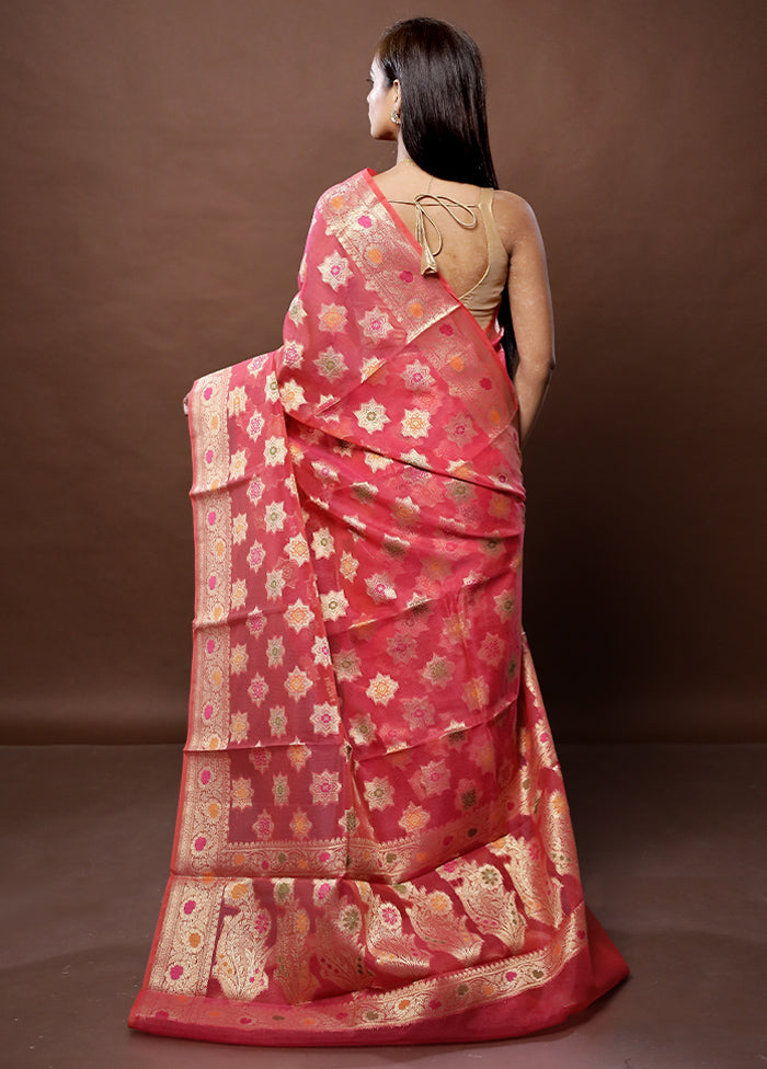 Pink Kota Cotton Saree With Blouse Piece - Indian Silk House Agencies