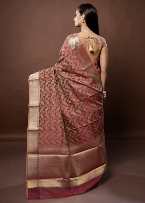 Pink Cotton Saree With Blouse Piece - Indian Silk House Agencies