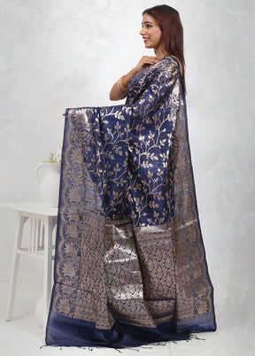 Grey Cotton Saree Without Blouse Piece - Indian Silk House Agencies