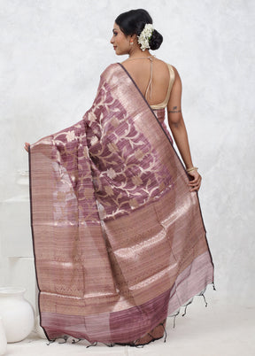 Pink Cotton Saree With Blouse Piece