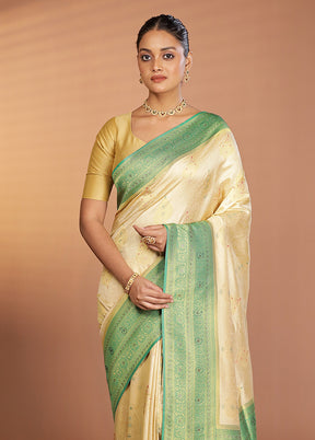 Multicolor Dupion Silk Saree With Blouse Piece