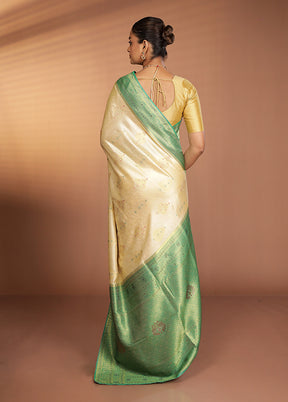Multicolor Dupion Silk Saree With Blouse Piece