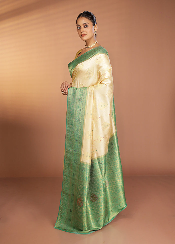 Multicolor Dupion Silk Saree With Blouse Piece