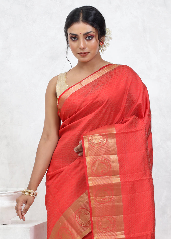 Pink Dupion Silk Saree With Blouse Piece - Indian Silk House Agencies