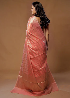 Pink Kora Silk Saree With Blouse Piece - Indian Silk House Agencies