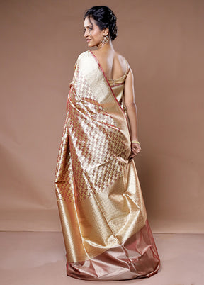 Purple Tissue Silk Saree With Blouse Piece