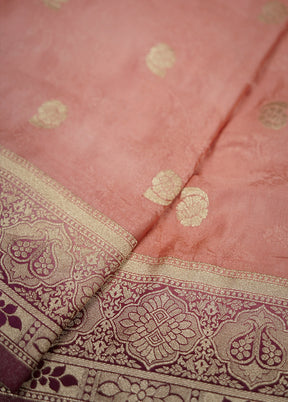 Pink Dupion Silk Saree With Blouse Piece - Indian Silk House Agencies