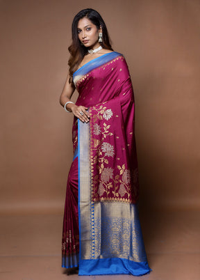 Pink Dupion Silk Saree With Blouse Piece - Indian Silk House Agencies