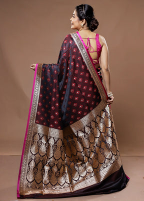 Maroon Tanchoi Banarasi Silk Saree With Blouse Piece - Indian Silk House Agencies