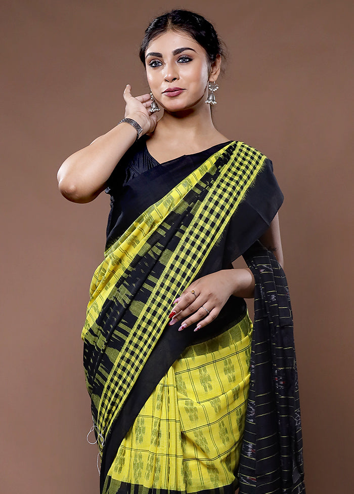 Green Pure Cotton Saree With Blouse Piece - Indian Silk House Agencies