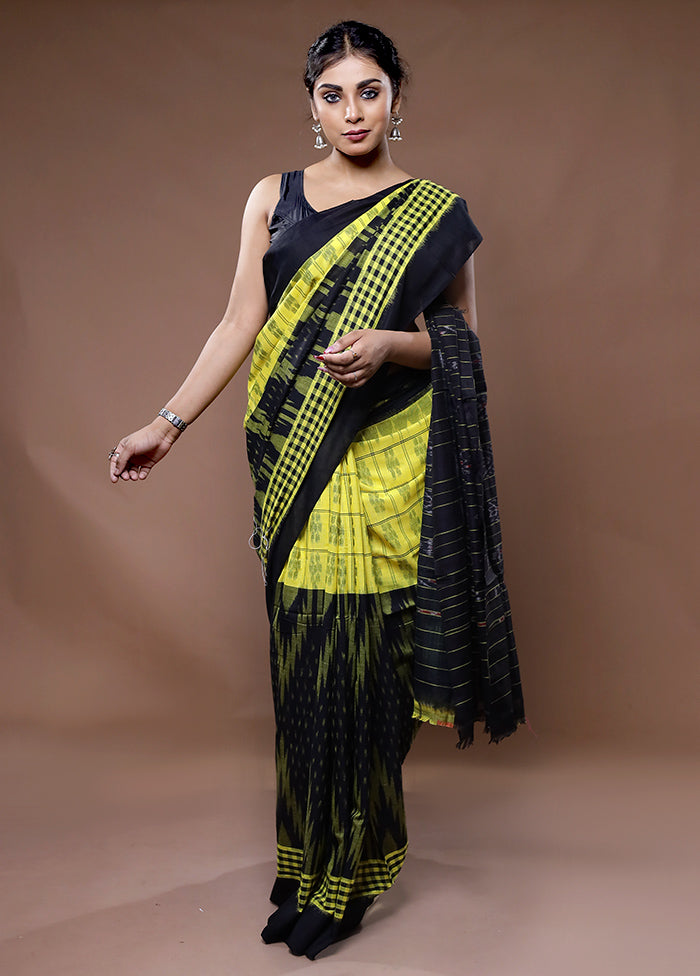 Green Pure Cotton Saree With Blouse Piece - Indian Silk House Agencies