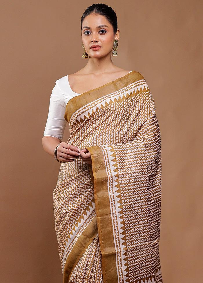 Multicolor Handloom Tussar Pure Silk Saree With Blouse Piece