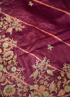 Pink Tussar Pure Silk Saree With Blouse Piece - Indian Silk House Agencies