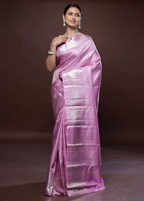 Pink Kanchipuram Pure Silk Saree With Blouse Piece - Indian Silk House Agencies