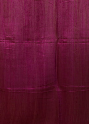 Purple Handloom Matka Pure Silk Saree With Blouse Piece