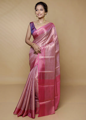 Pink Kora Silk Saree With Blouse Piece - Indian Silk House Agencies