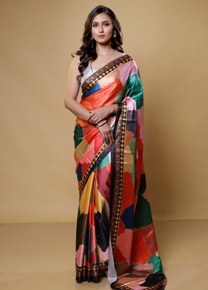 Green Mysore Silk Saree Without Blouse Piece