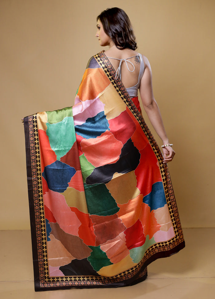 Green Mysore Silk Saree Without Blouse Piece