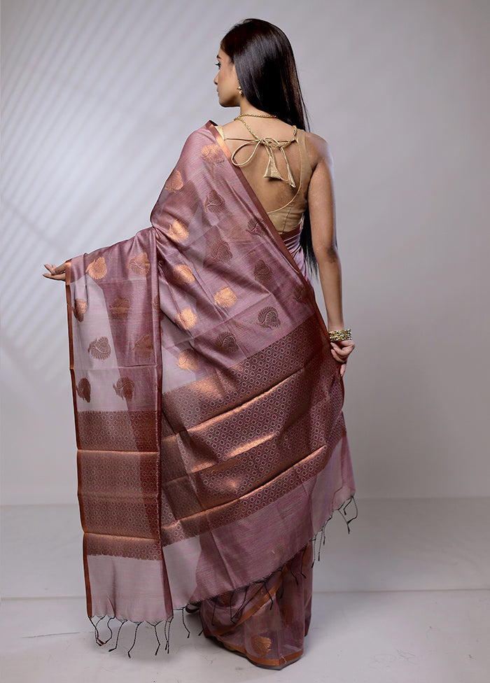 Maroon Kora Silk Saree With Blouse Piece - Indian Silk House Agencies