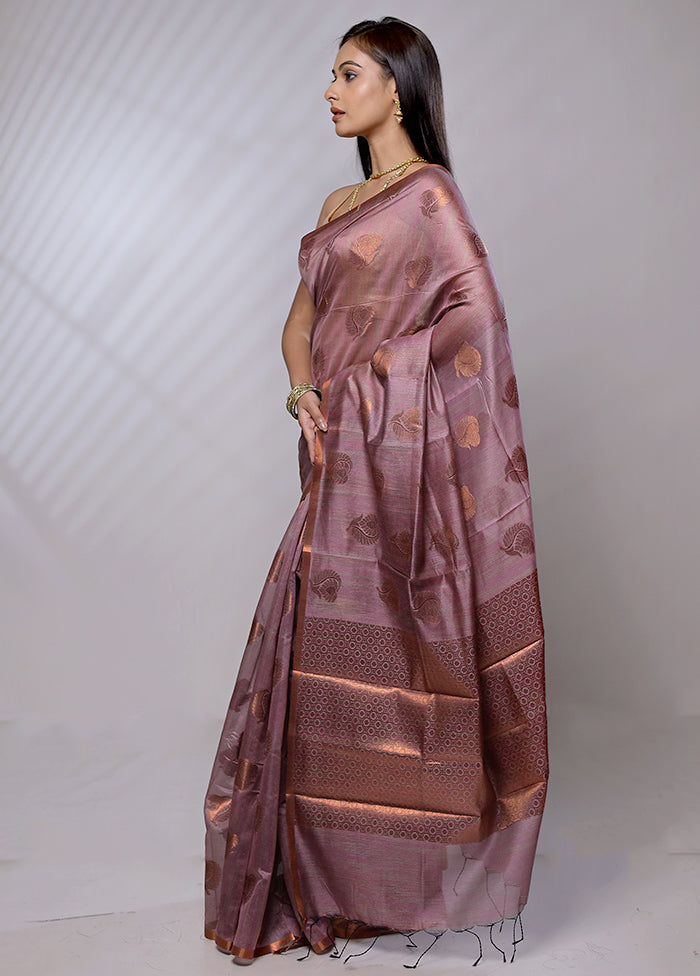 Maroon Kora Silk Saree With Blouse Piece - Indian Silk House Agencies