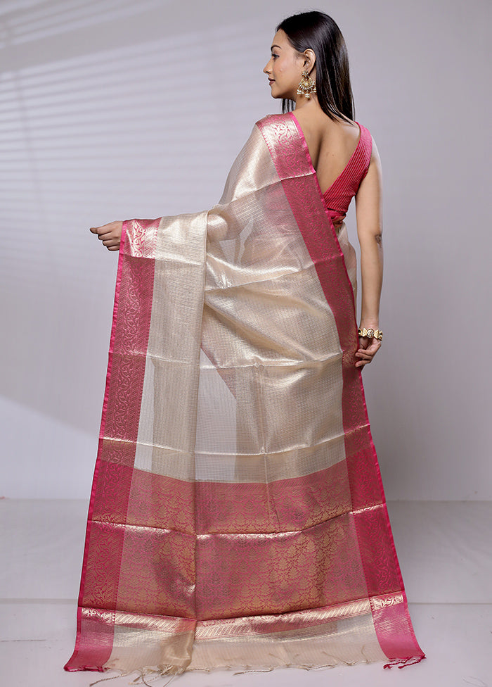 Gold Tissue Silk Saree With Blouse Piece